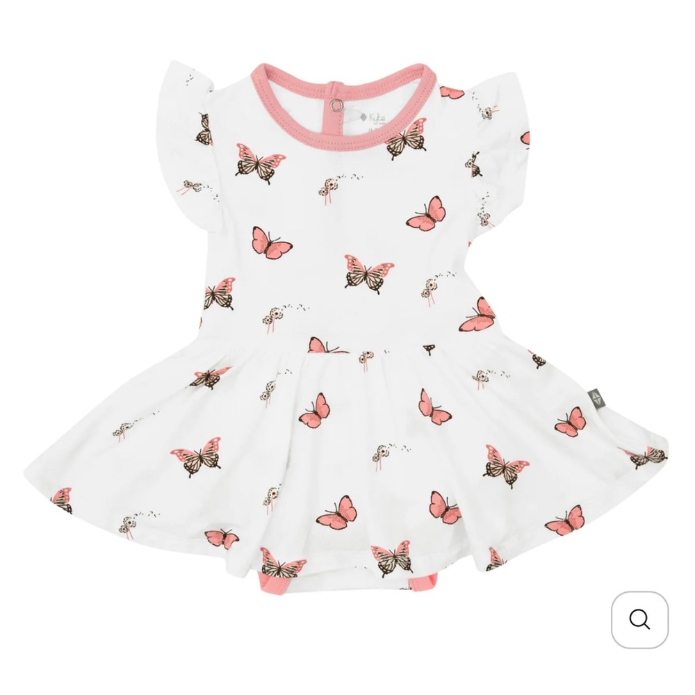 Kyte Baby Butterfly Twirl Bodysuit Bamboo Dress 18-24 NIB NWT